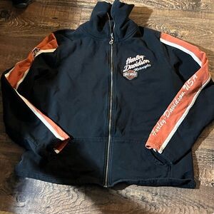 Harley-Davidson Black Zip Up. Soft, Fitted, Super Stretchy, XL